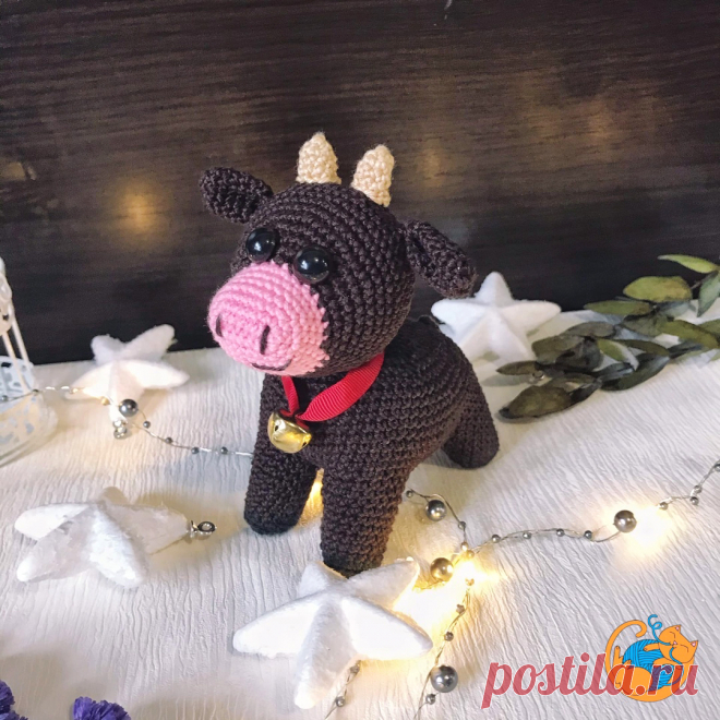 PDF Бычок Тимка крючком. FREE crochet pattern; Аmigurumi animal patterns. Амигуруми схемы и описания на русском. Вязаные игрушки и поделки своими руками #amimore - корова, коровка, телёнок, бык, бычок.