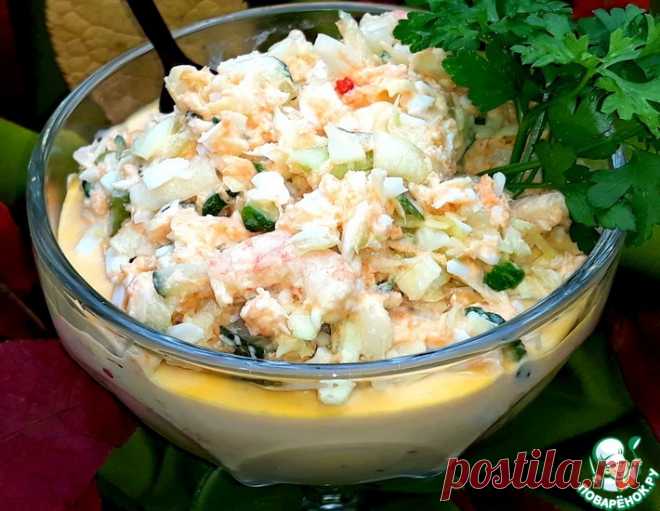 Салат с креветками и белокочанной капустой – кулинарный рецепт