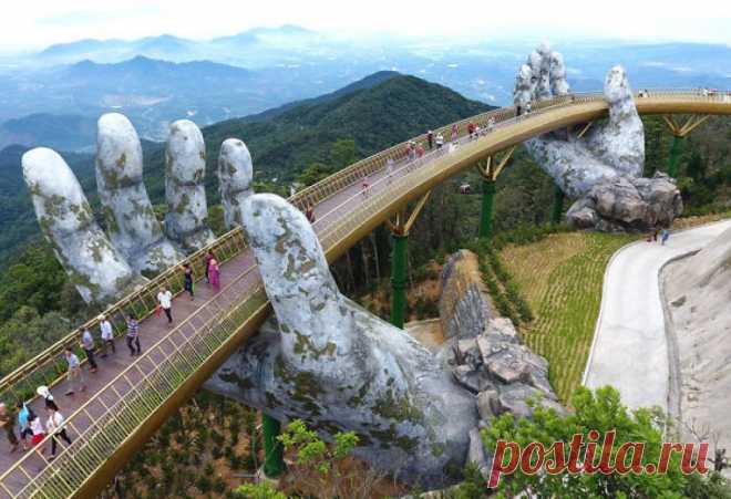 Золотой мост во Вьетнаме — прикосновение к небу