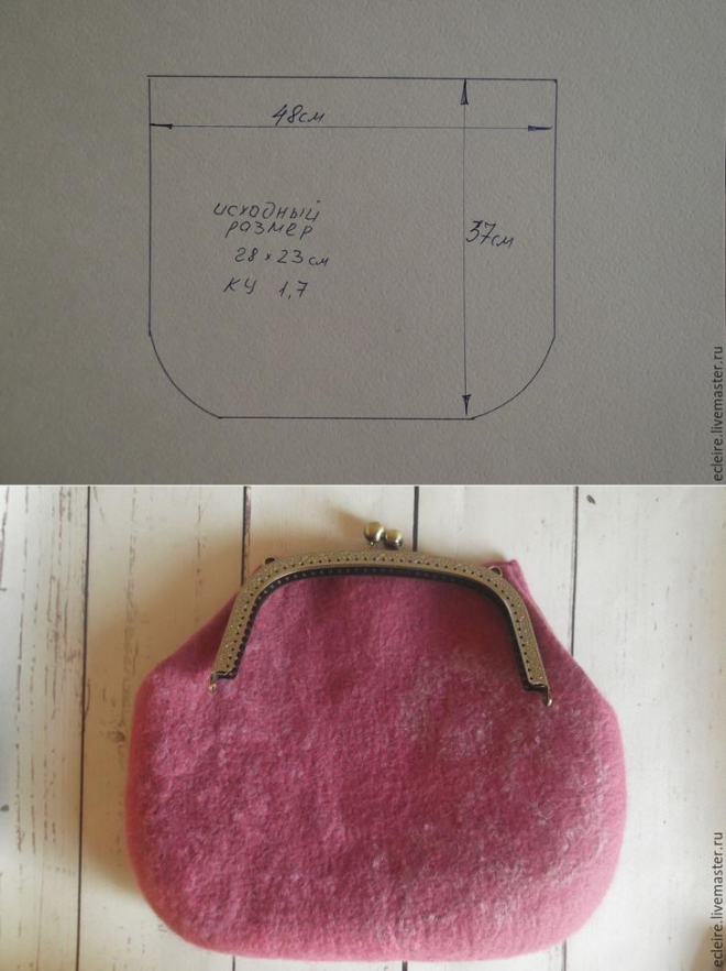 Изготовление валяной сумочки с фермуаром