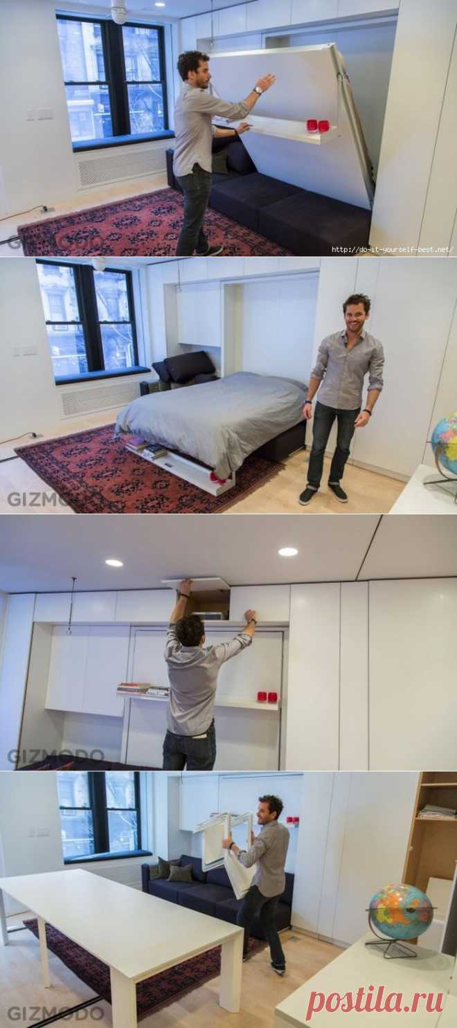 Квартира-трансформер. В Нью-Йорке есть интересная квартира-трансформер под названием Life Edited, в ней есть все необходимое для нормальной жизни.