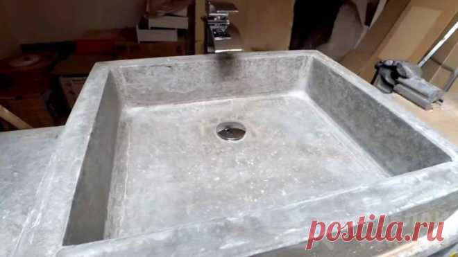 Как сделать простую бетонную раковину своими руками Хотите, чтобы интерьер ванной комнаты был необычным и оригинальным? Добавьте в него «изюминку» в виде бетонной раковины, которую можно сделать своими