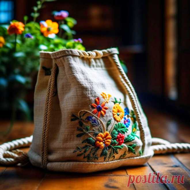 Летняя подборка: ТОП-20 красивых льняных сумок с яркой вышивкой | DIY Пташечка | Дзен
