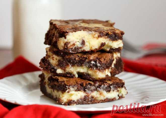Брауни чизкейк – два вкуснейших десерта в одном!