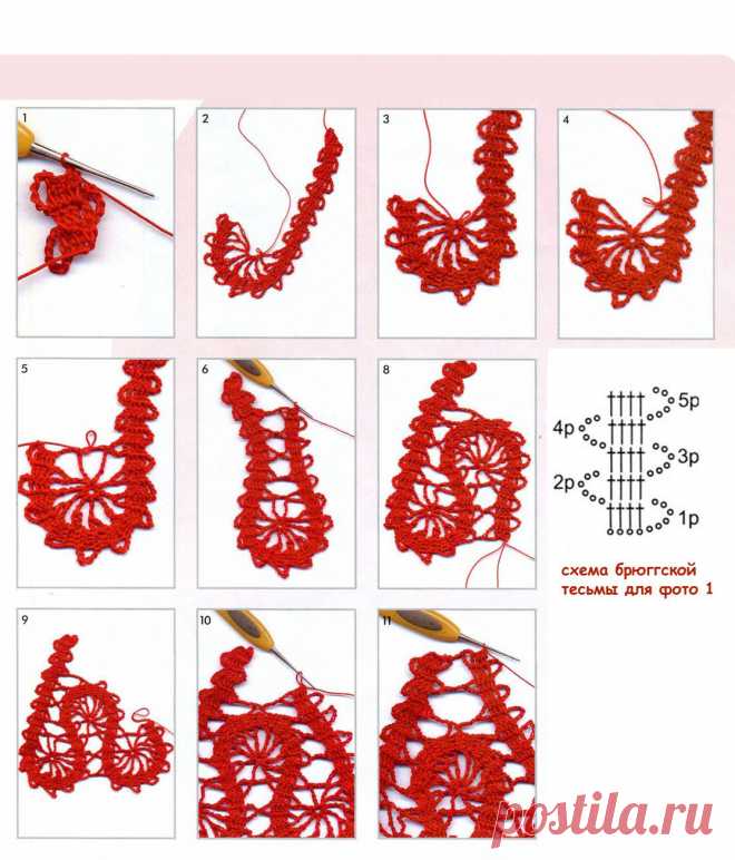 Брюггская тесьма. Крючок.