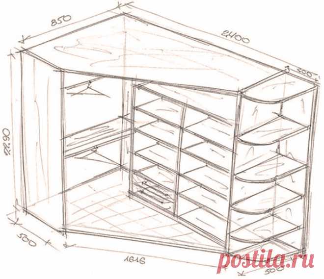 Варианты угловых шкафов-купе для дома | Наши дома