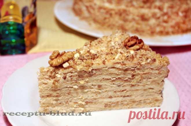 Орехово-сметанный торт без выпечки | Кулинарные рецепты