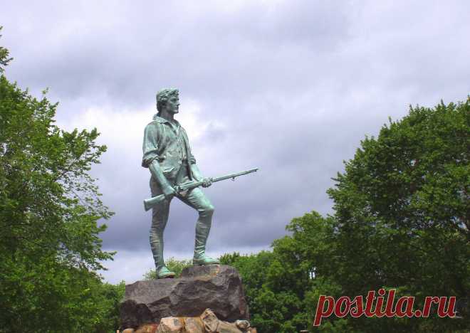 H. H. Kitson. Minuteman Statue and Hayes Memorial Fountain on