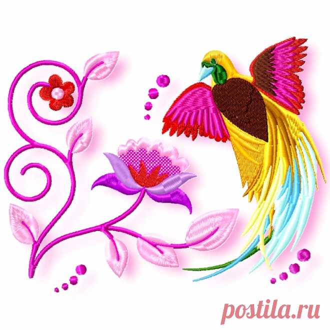 Delicate Birds Machine Embroidery ⋆ Pamela's Embroidery