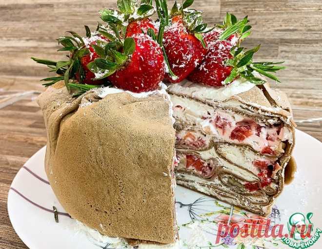 Блинный торт со сливочным кремом – кулинарный рецепт