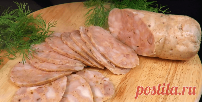 Куриная домашняя колбаса - Пошаговый рецепт с фото