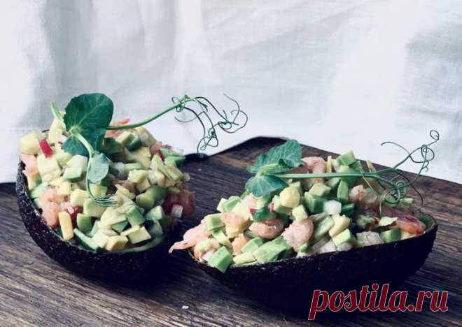 Лёгкий салат из авокадо с креветками - пошаговый рецепт с фото. Автор рецепта Анна . - Cookpad