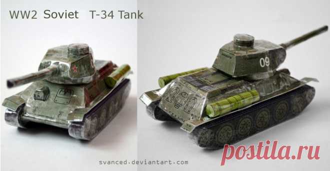 [REQ] WW2 Soviet T-34 Tank Papercraft 2 A small papercraft I've made for this awesome tank.It's the model found here: prmodels.webnode.cz/products/t… However,that's a 1:100 scale model and has 5cm in length.What I did is that I do...