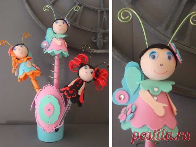 Tutoriel FOFUCHAS mini fofuchas papillons porte crayons () - Femme2decoTV