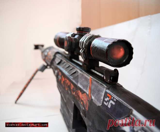 Crossfire Barrett Obsidian Beast VIP Papercraft 5 The VIP Barrett Obsidian Beast weapon from the game Crossfire What can I say,the Barrett is my favorite sniper rifle,but this black and red variant is way too awesome looking,so it was worth the ti...