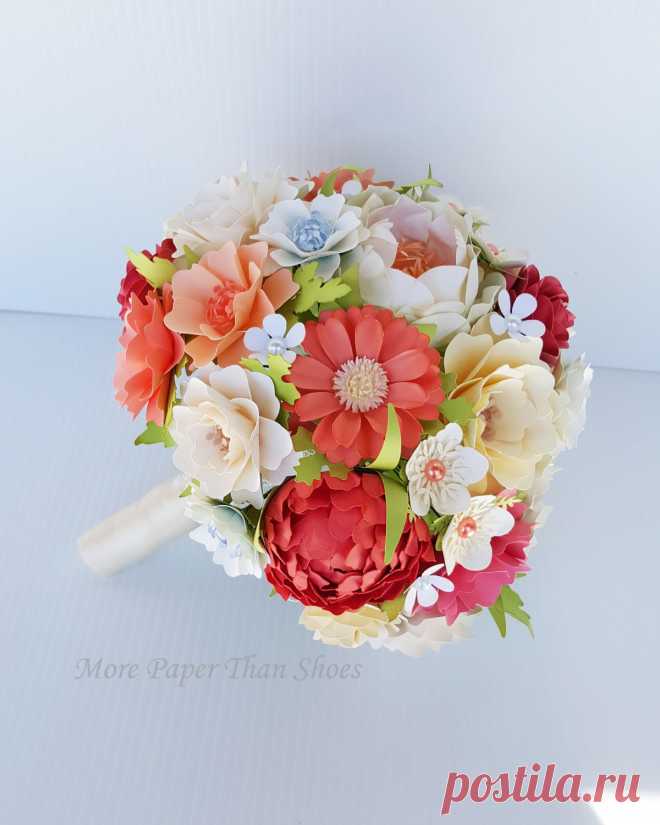 Paper Bouquet Paper Flower Bouquet Wedding by morepaperthanshoes