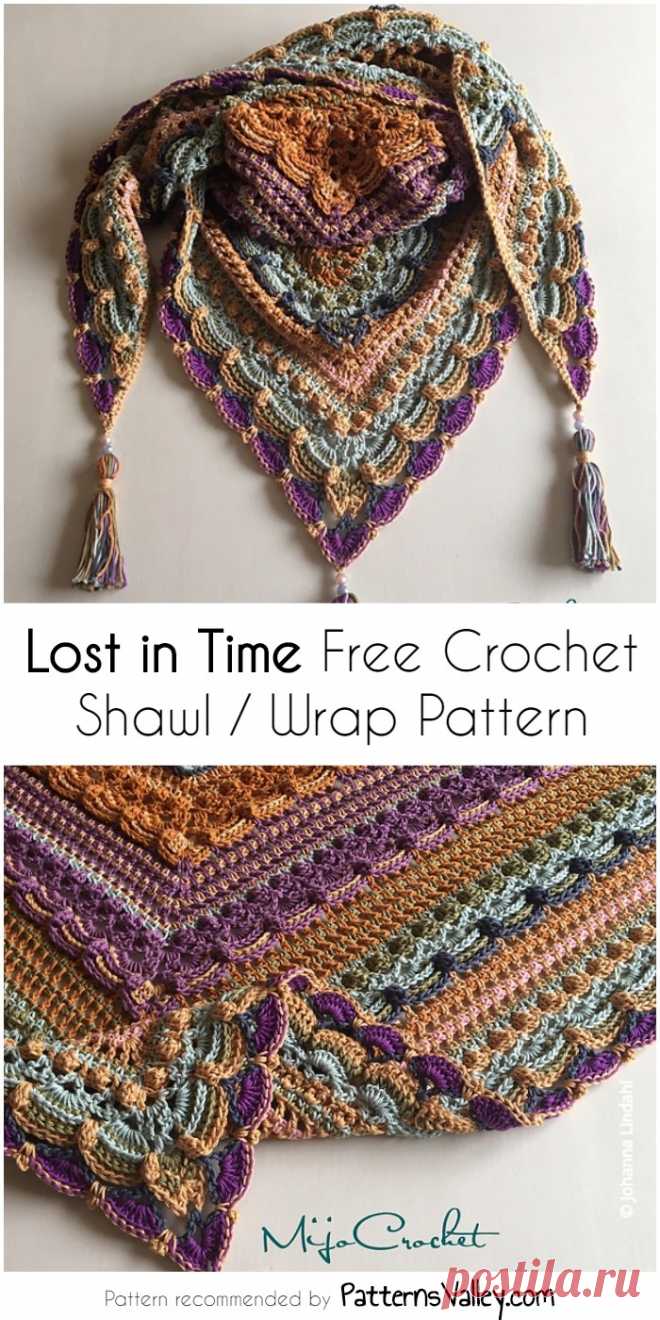 Lost in Time Free Crochet Shawl / Wrap Pattern