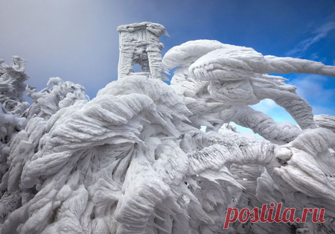 9 фото словенской горы после экстремальной снежной вьюги