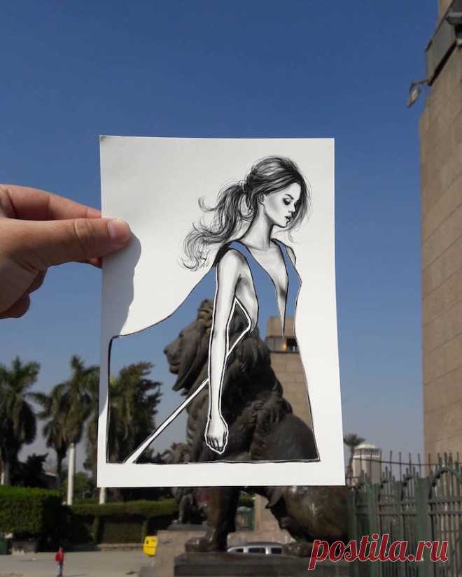 Модная иллюстрация и фактурная архитектура в рисунках Шамека Аль Блуви