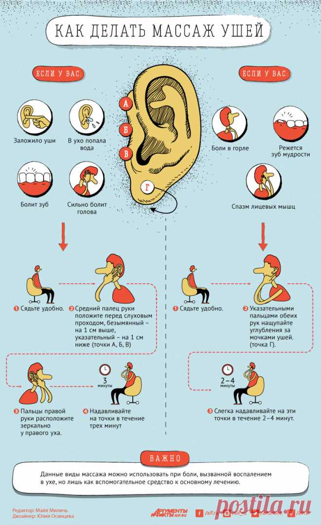 Как делать массаж ушей