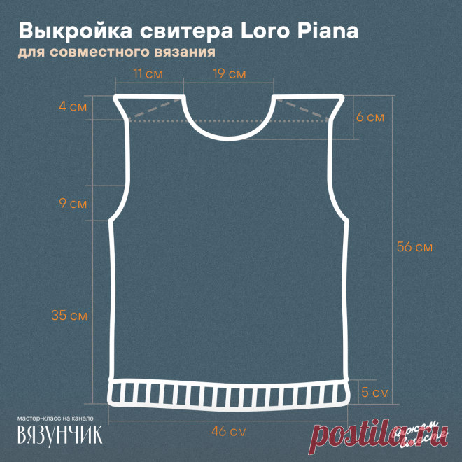 На примере свитера от Лоро Пьяна научу строить японское плечо, разберу узоры, поделюсь своей выкройкой | Вязунчик — вяжем вместе | Яндекс Дзен