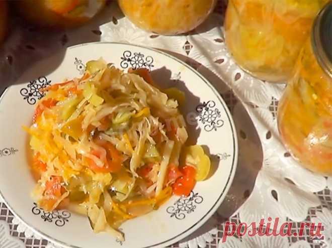 Салат кубанский на зиму с капустой помидорам и огурцами рецепт с фото пошагово и видео - 1000.menu