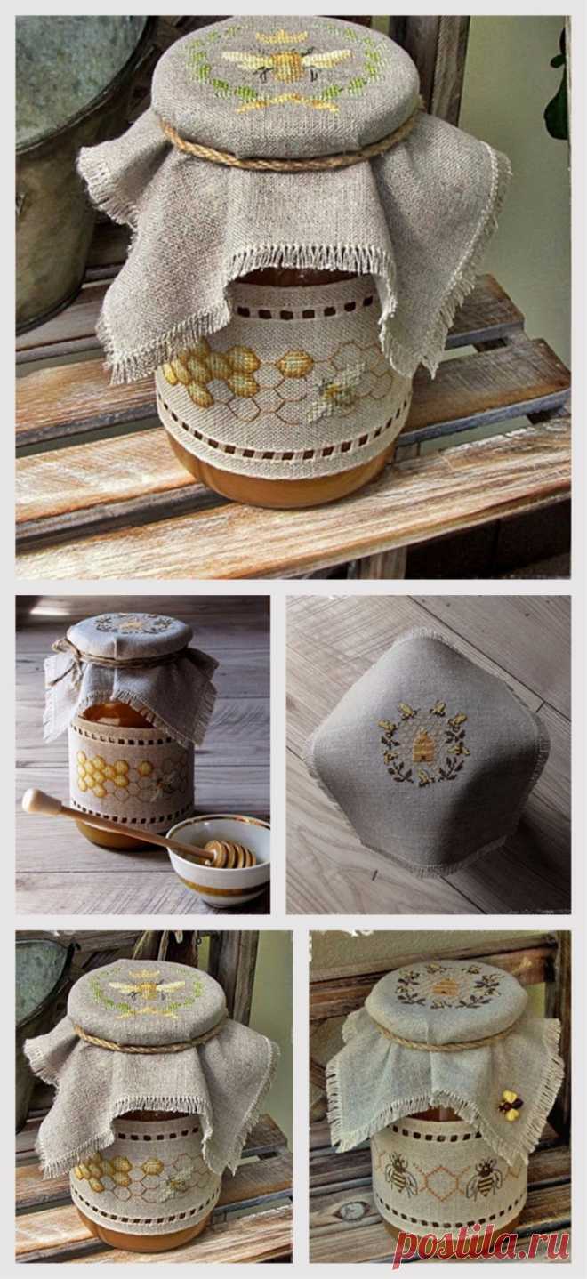 Embroidery Honey Jar