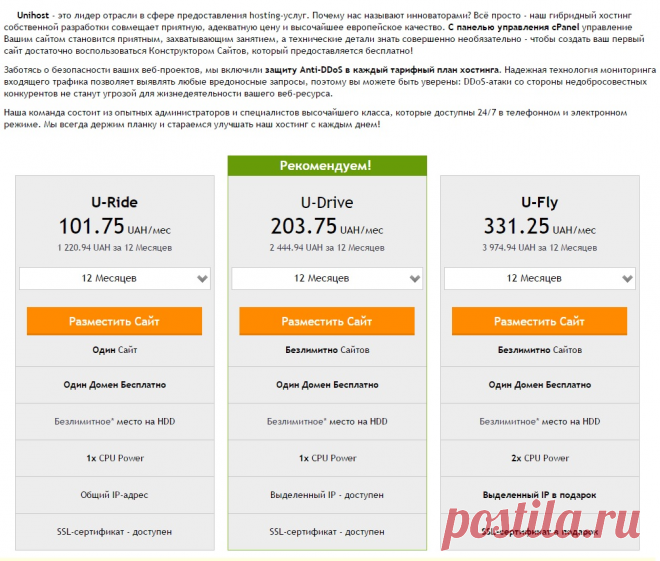 Рейтинг хостинг провайдеров