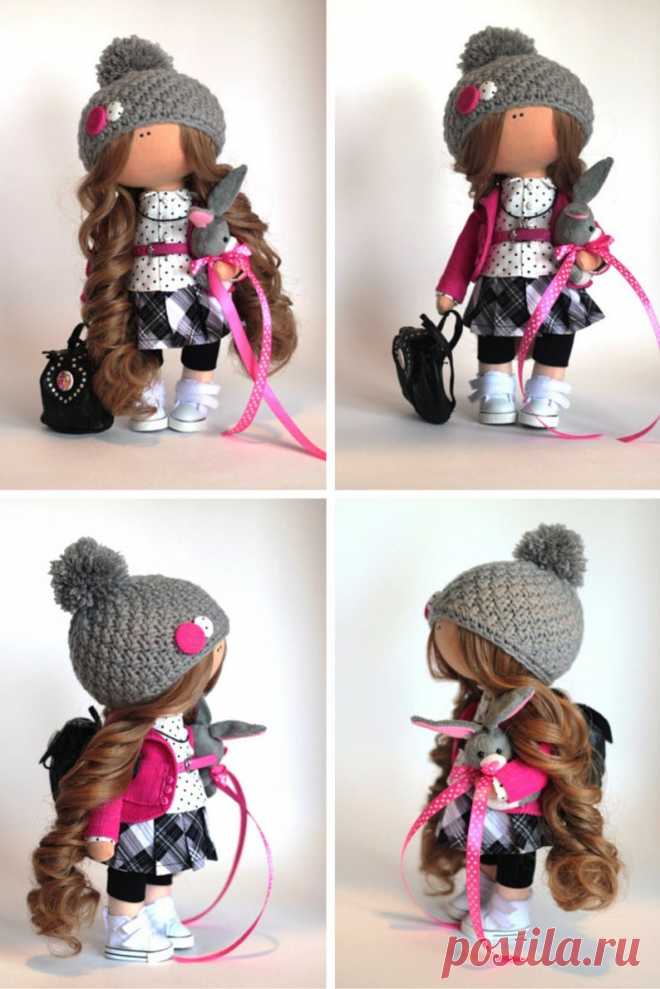 Tilda doll Fabric doll Summer doll handmade pink color Soft | Etsy