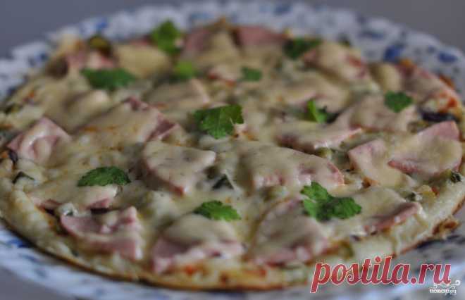 Пицца на сковороде с ветчиной - пошаговый кулинарный рецепт на Повар.ру