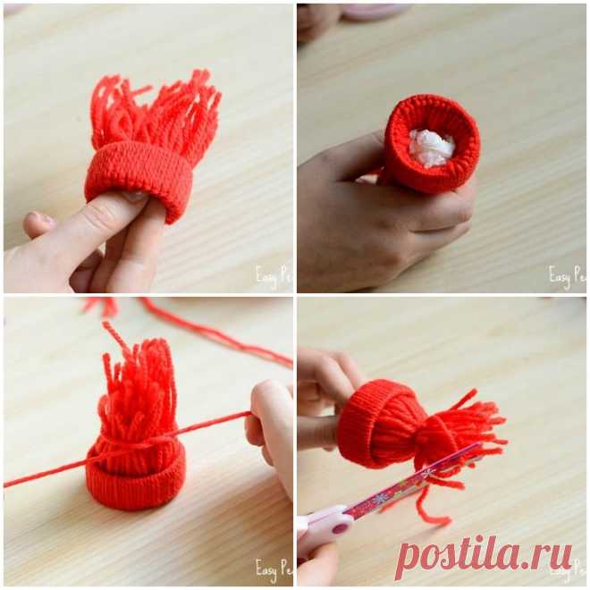 Mini Yarn Hats Ornaments - DIY Christmas Ornaments - Easy Peasy and Fun