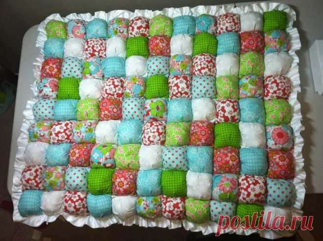 Детское одеяло в технике «Bubble Quilt»