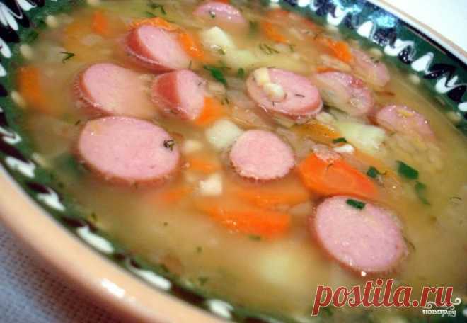 Гороховый суп с сосиской - пошаговый кулинарный рецепт на Повар.ру