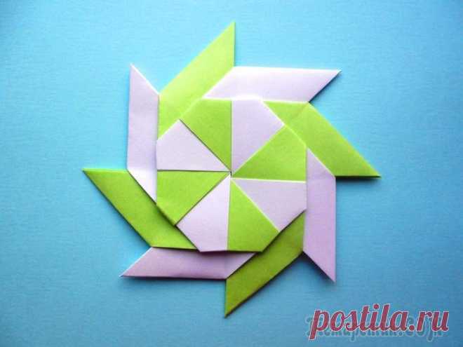 Оригами звезда - трансформер из бумаги
