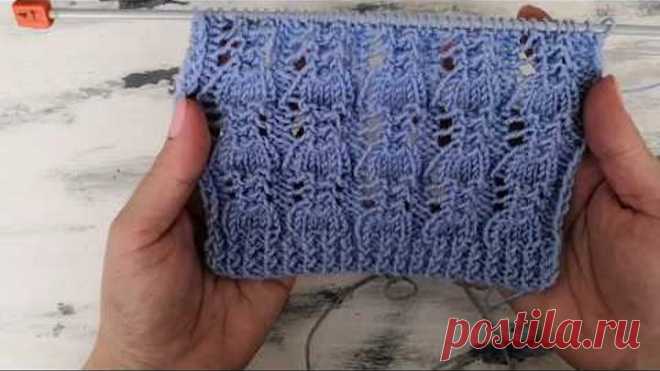 Ажурный узор спицами для вязания свитера, кардигана, джемпера, майки, пуловера