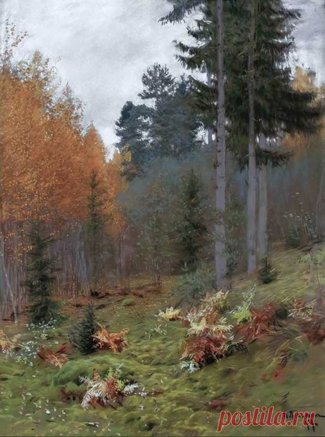 Художник Исаак Ильич Левитан (1860-1900).
«В лесу осенью», 1894 г.