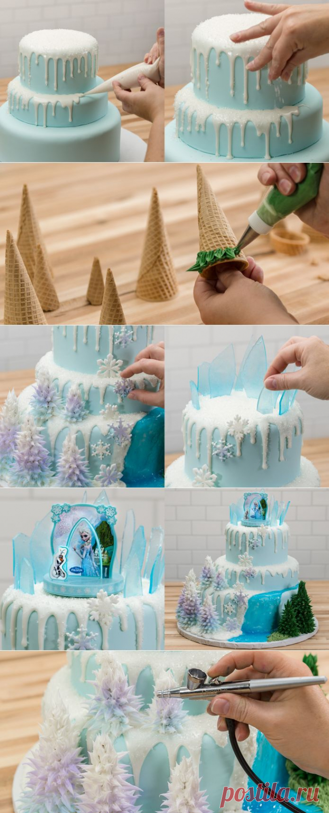 How-To Make a Three-Tier Frozen Birthday Cake - Cakes.com
