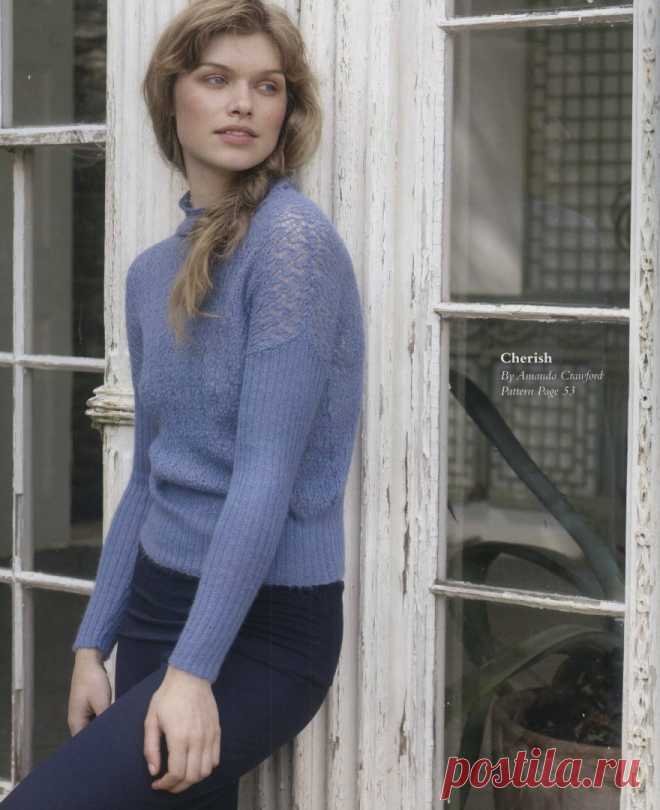 пуловер CHERISH by AMANDA CRAWFORD. ROWAN LACE