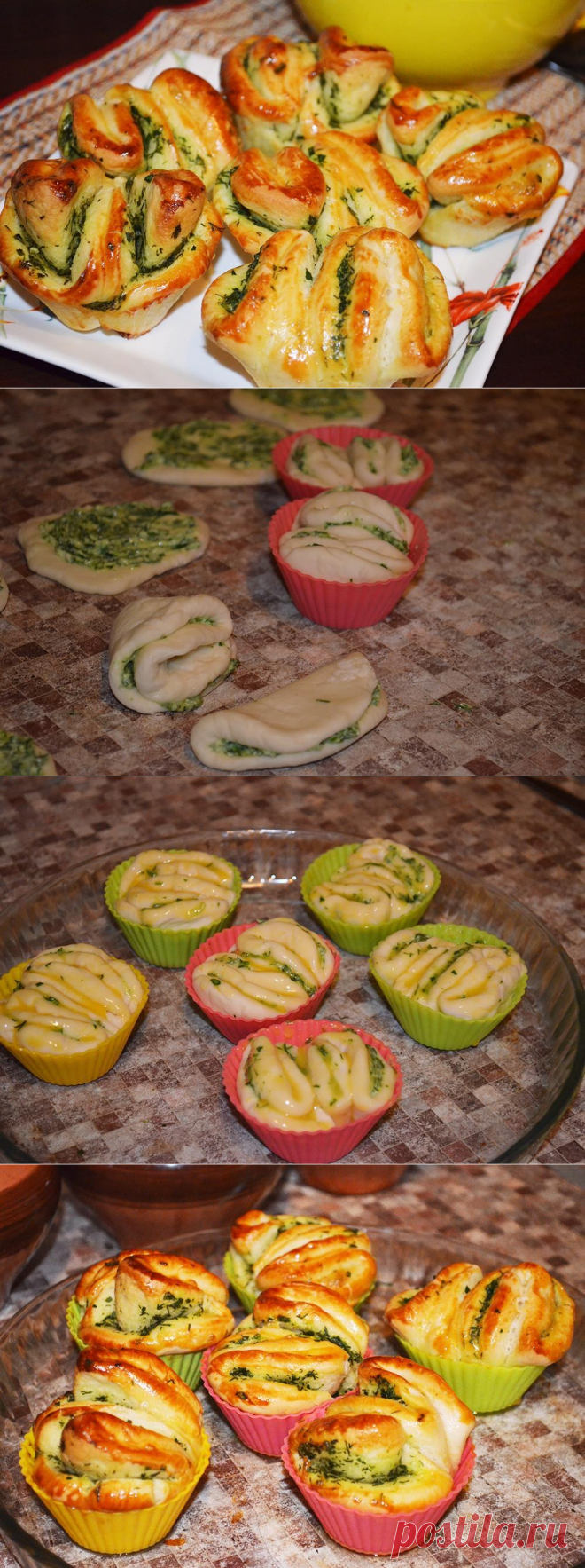 Быстрые булочки с чесноком и зеленью - пошаговый рецепт с фото - как приготовить - ингредиенты, состав, время приготовления
