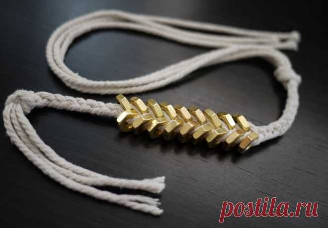 DIY Braided Hex Nut Bracelet | Myhealthytricks.com