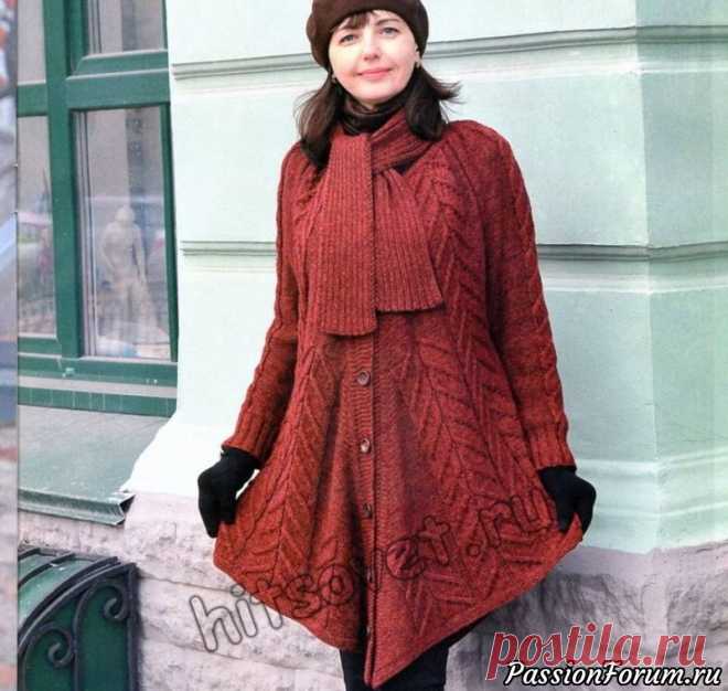 Вязаное пальто пончо - запись пользователя Лисик (Светлана) в сообществе Вязание спицами в категории Вязание для женщин спицами. Схемы вязания спицами