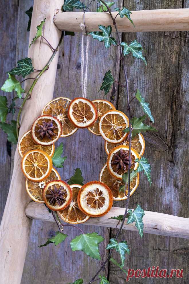 Gedroogde sinaasappel krans maken - Diy – ElsaRblog