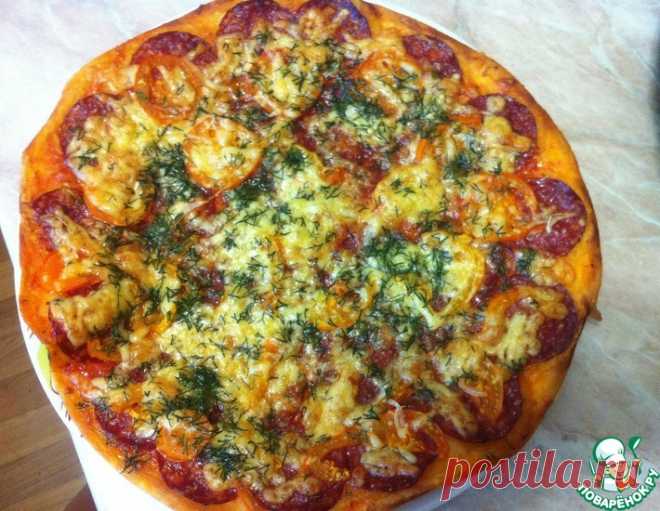 Пицца на тонком тесте – кулинарный рецепт