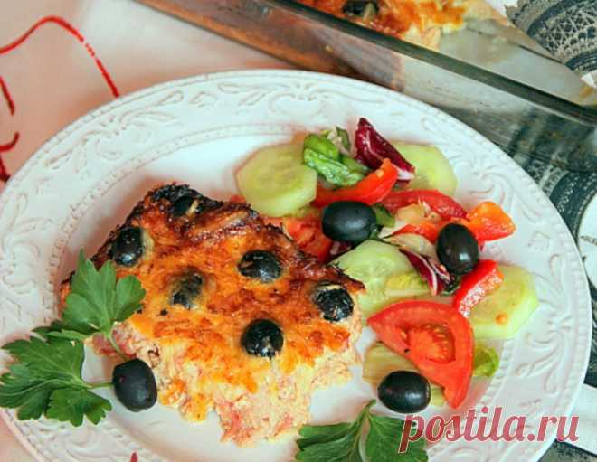 Клафути из тунца и помидоров с маслинами – кулинарный рецепт
