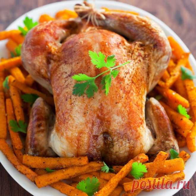 Золотистая курица в духовке | Самые вкусные кулинарные рецепты