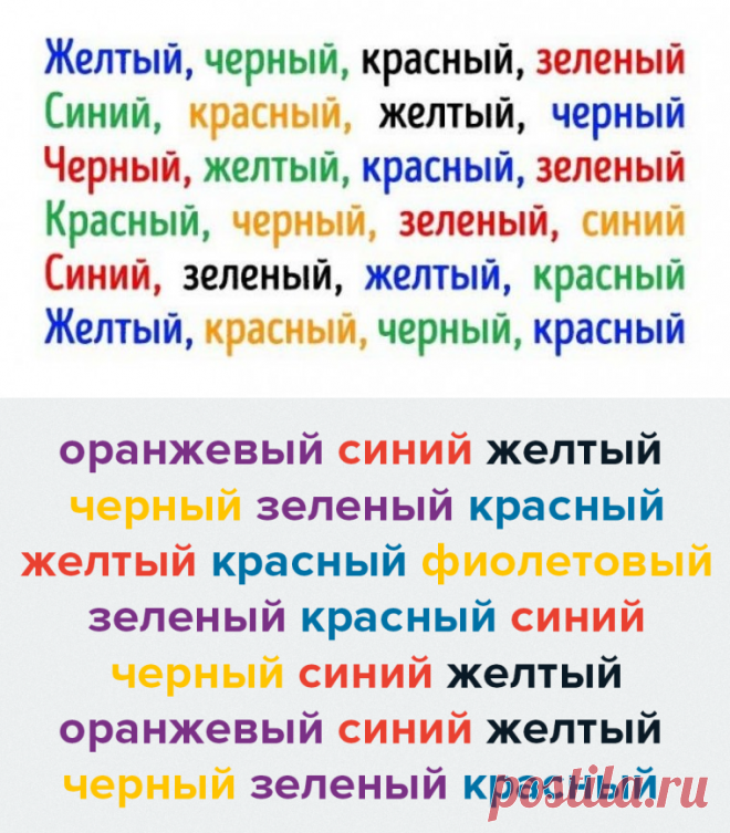 Тест цвет слова. Упражнения для развития обоих полушарий мозга. Упражнения для развития двух полушарий мозга. Тренируем оба полушария мозга. Упражнения для развития полушарий мозга для детей.