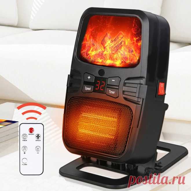 1000w portable electric heater desktop warmer machine household wall handy heating stove timing function for home office Sale - Banggood.com