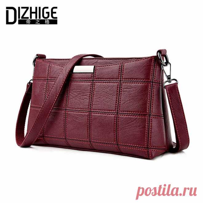 Dizhige марка 2017 мода нить crossbody сумки плед pu кожаные сумки женщин сумки дизайнер мешки плеча дамы мешок весна купить на AliExpress