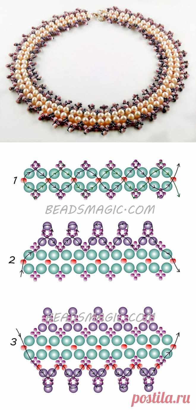 Free pattern for beaded necklace Anetta | Beads Magic