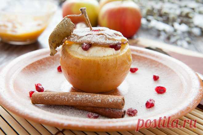 Яблоки, фаршированные сливочным сыром — Кулинарная книга - рецепты с фото